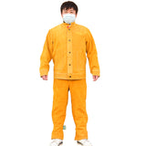 Cowhide welding coveralls zipper section welding clothes flame retardant clothing anti-scald heat insulation wear-resistant fireproof flower welder protective clothing